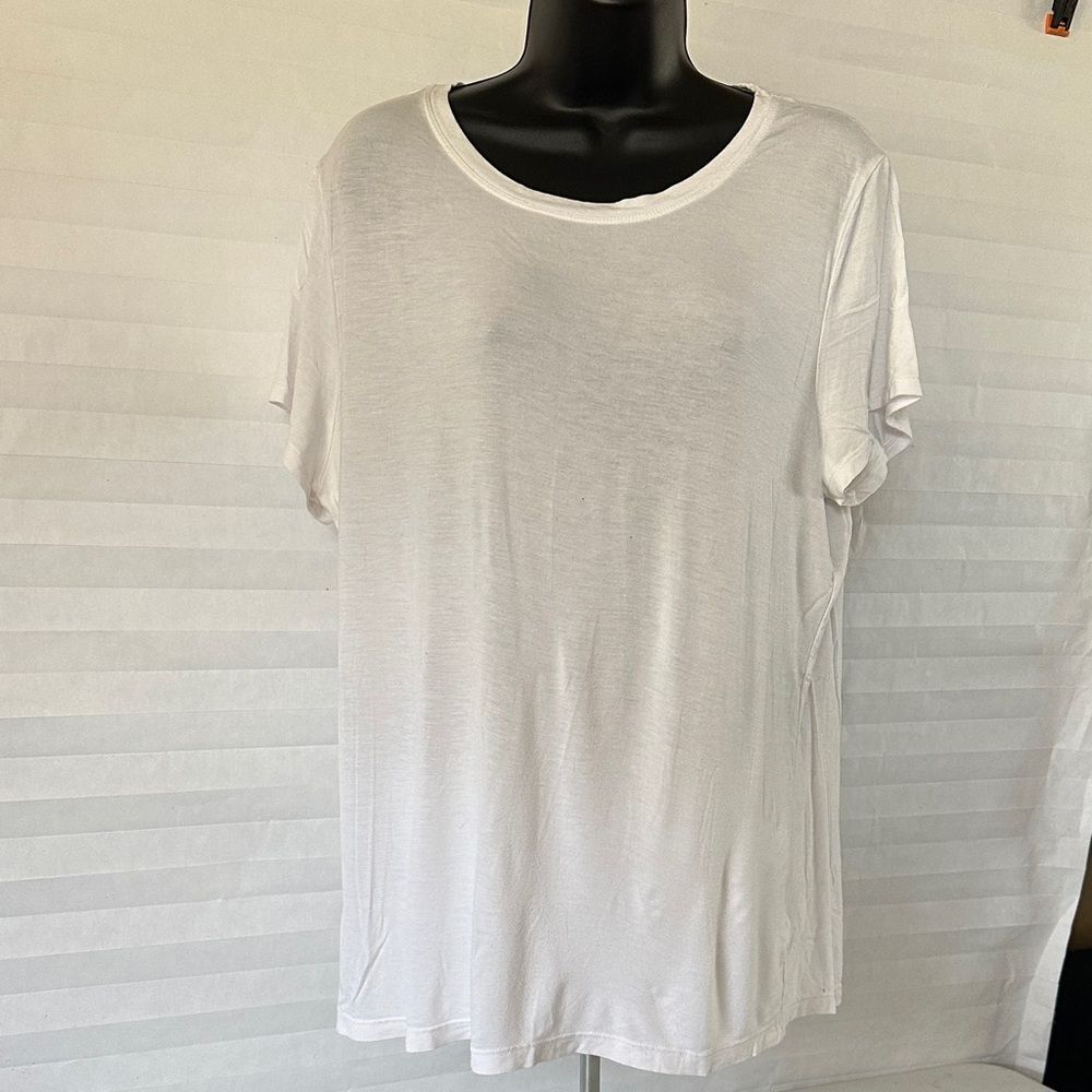 George Women’s White Thin T-Shirt Size XL Casual Tee